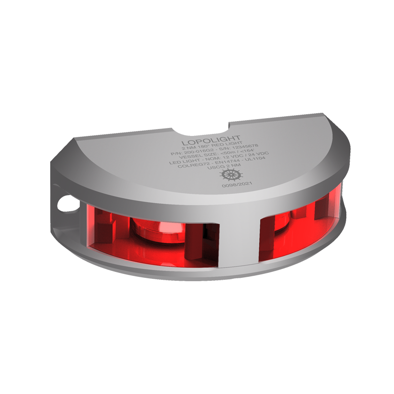 3nm 180° Red, silver anodized